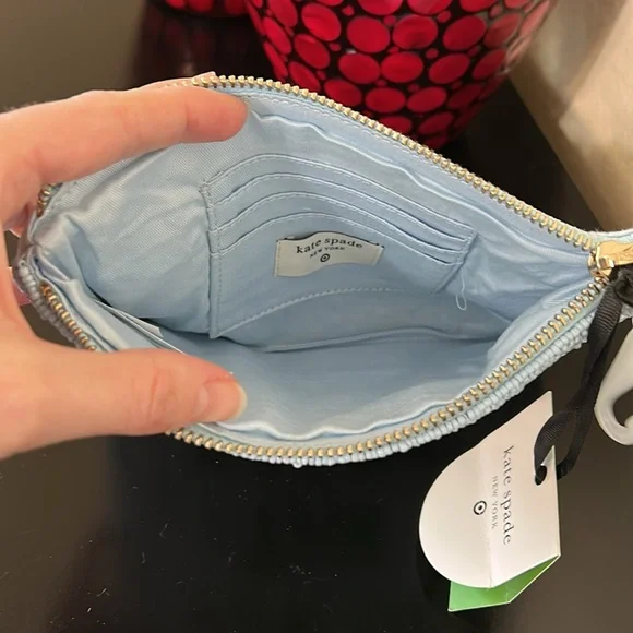 Kate Spade x Target NWT Life of the Party Beaded Clutch Blue/Green Bead Pouch - Picture 11 of 15